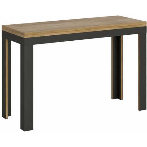 Tavolo Salvaspazio Allungabile 120x45/90x80/78 Tavolo Linea Double Quercia Naturale