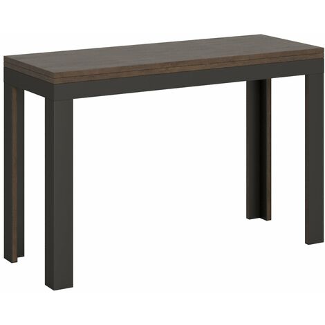 Tavolo Salvaspazio Allungabile 120x45/90x80/81 Tavolo Linea Double Noce