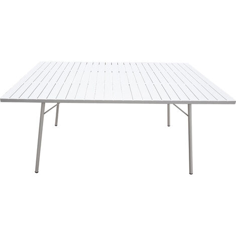 Tavolo santorini, pieghevole, in acciaio, 80x120xh.74 cm, colore bianco