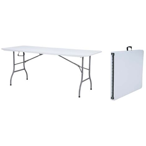 Tavolo set birreria in resina pieghevole 180x75xh74 cm, bianco