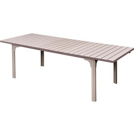TAVOLO """STINTINO""" ALLUN. 180/240X89X76HCM PAPILLON DOGHE PVC MARRONE