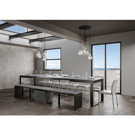 Tavolo TECNO EVOLUTION 160 allungabile fino a 420 cm CEMENTO