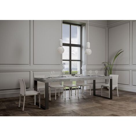 Tavolo TECNO PREMIUM 130 allungabile fino a 390 cm  CEMENTO
