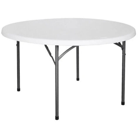 Tavolo tondo con gambe pieghevoli per campeggio e catering -150 cm