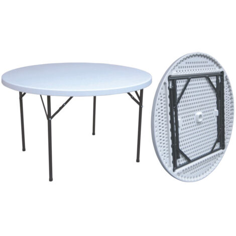TAVOLO TONDO IN POLIETILENE RIPIEGHEVOLE CM. 183X74H PESO KG. 22