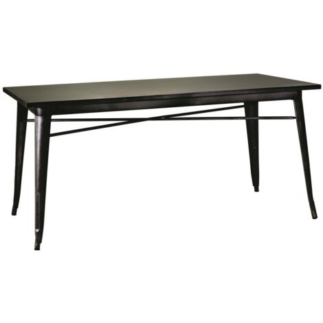 Tavolo top ferro bristol cm 160x80h76 marrone