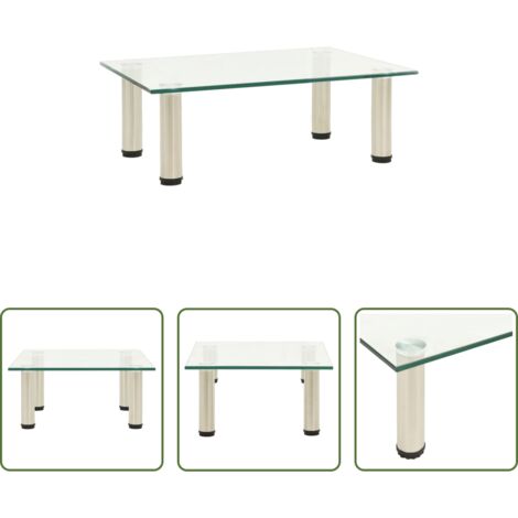 Tavolo TV - 322760  TV Stand Transparent 40x35x17 cm Tempered Glass
