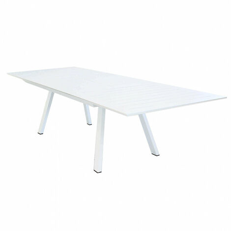 Tavolo Zante Allungabile 200/300x110x75 h cm in Alluminio Bianco