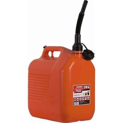 Bidon Trasvase Liquidos Carburante Con Canula 400X237X464Mm 30Lt Plastico Rojo T
