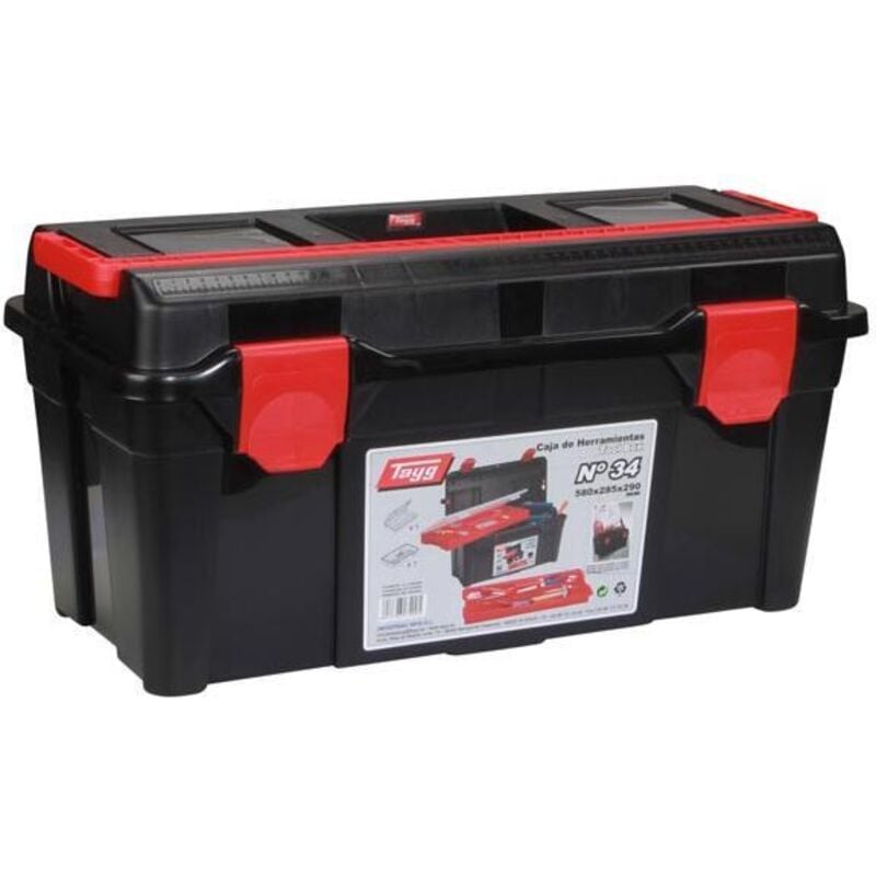 Industrias Tayg - Tayg - Coffre à Outils - 580 x 285 x 290 mm - avec Plateau et Bac - 47,9 l