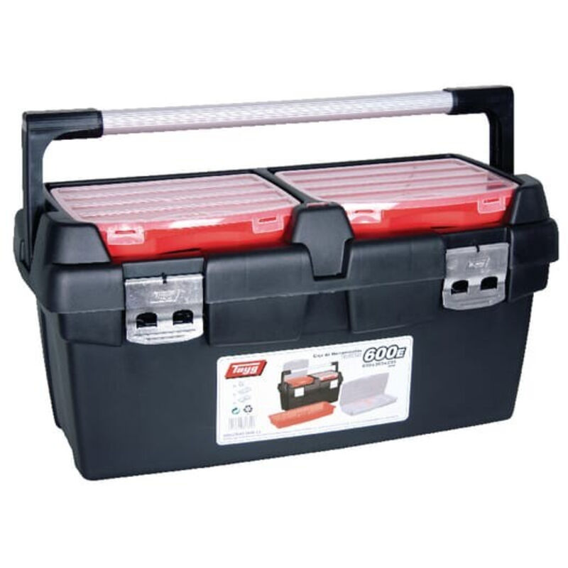 Industrias Tayg - Coffre à Outils - 600 x 305 x 295 mm - avec Plateau & 2 Boîtes de Rangement - 53,9 l