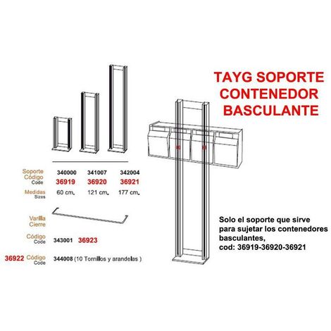 TAYG tayg soporte contenedor basculante  60 cm   340000 , tayg soporte contenedor basculante  60 cm   340000