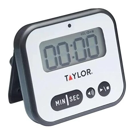Taylor Pro Timer of Küche mit Timer, Kunststoff, Weiß/Schwarz