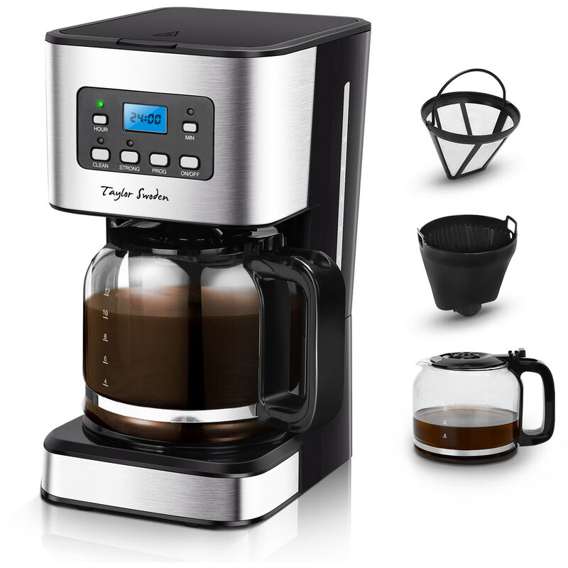 Image of Taylor Swoden - Darcy - Macchina da caffè 950W con filtro riutilizzabile e piatto base caldo, capacità 1,5 litri, sistema antigoccia, timer, senza