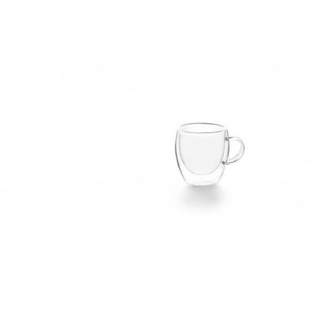 TAZA CAFE VIDRIO DOBLE PARED PACK 2