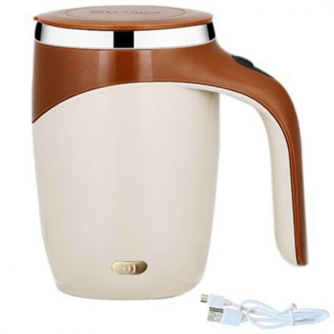 Taza de café auto-mezcladora, agitador de café de acero inoxidable, taza mezcladora automática, rápida y sin esfuerzo, taza de leche eléctrica giratoria magnética.
