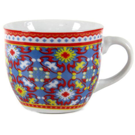 Taza de café de porcelana mosaico Pz 6 Passionecasa