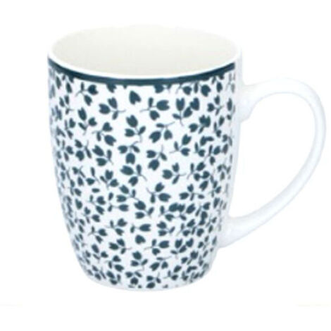 Taza de cerámica con diseño floral de 350 cc Edco