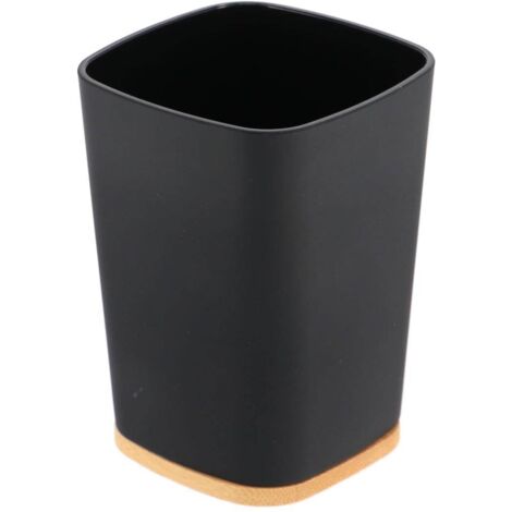Taza de goma + abs y bambú - negro - Tendance