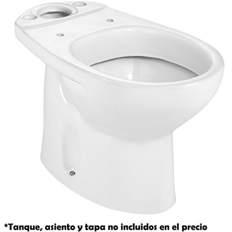 Taza (sin cisterna/asiento) para inodoro de porcelana con salida a suelo - Serie Victoria , Color Blanco - Roca
