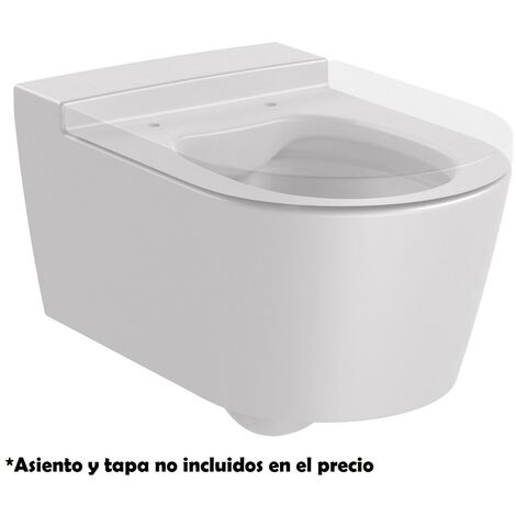 Taza de inodoro suspendido sin tapa con descarga dual 4,5/3L. Rimless®  ROUND INSPIRA - ROCA Color: Naranja