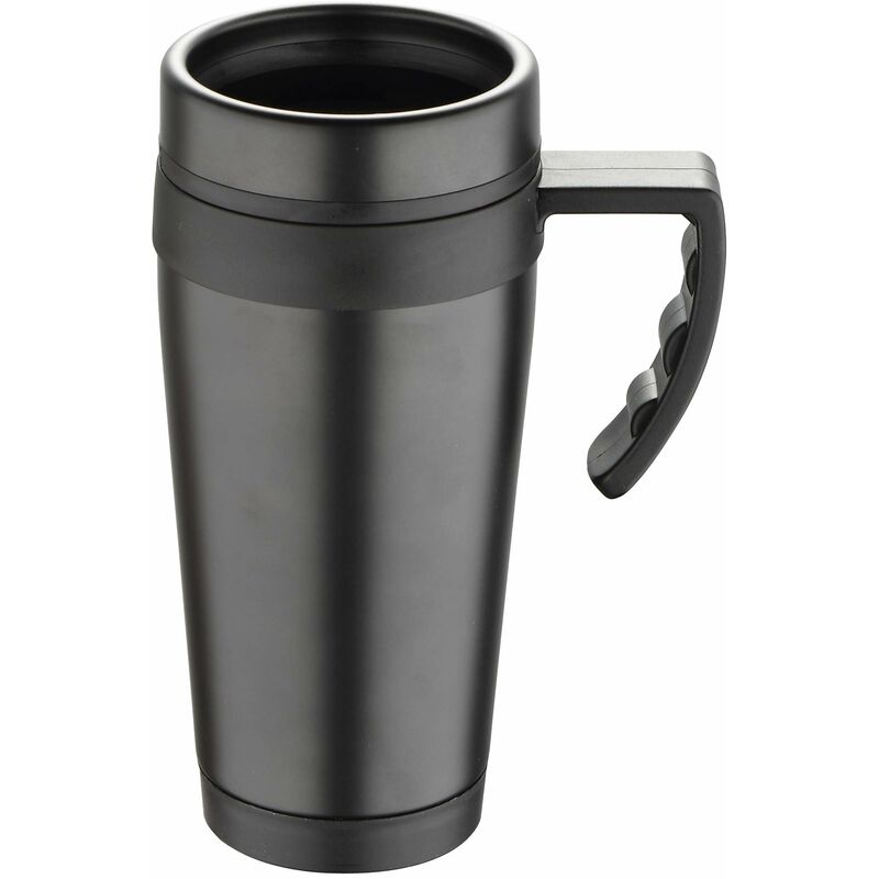 

Taza de viaje 400 ml en polipropileno color negro coleccion Walking anywhere - Bergner