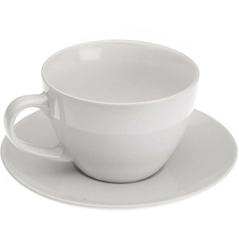 

Taza Desayuno C/Plato Blanco