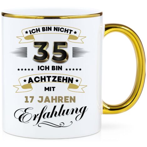 Taza divertida, un regalo para un cumpleaños número 35