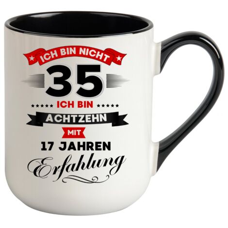 Taza divertida, un regalo para un cumpleaños número 35