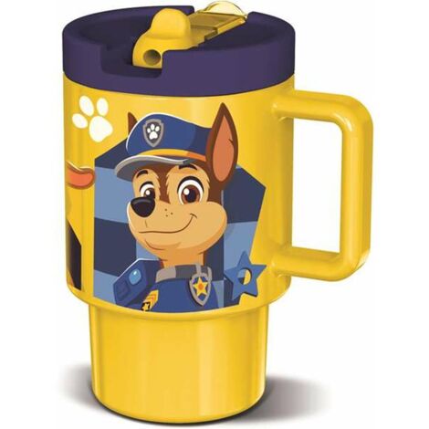Taza infantil de plástico con tapa de 530 ml de La Patrulla Canina