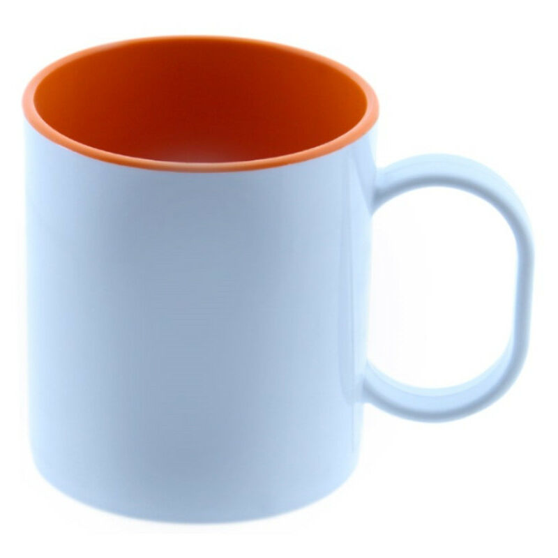 

TAZA PLÁSTICO CON INTERIOR DE COLOR PARA SUBLIMACIÓN Naranja