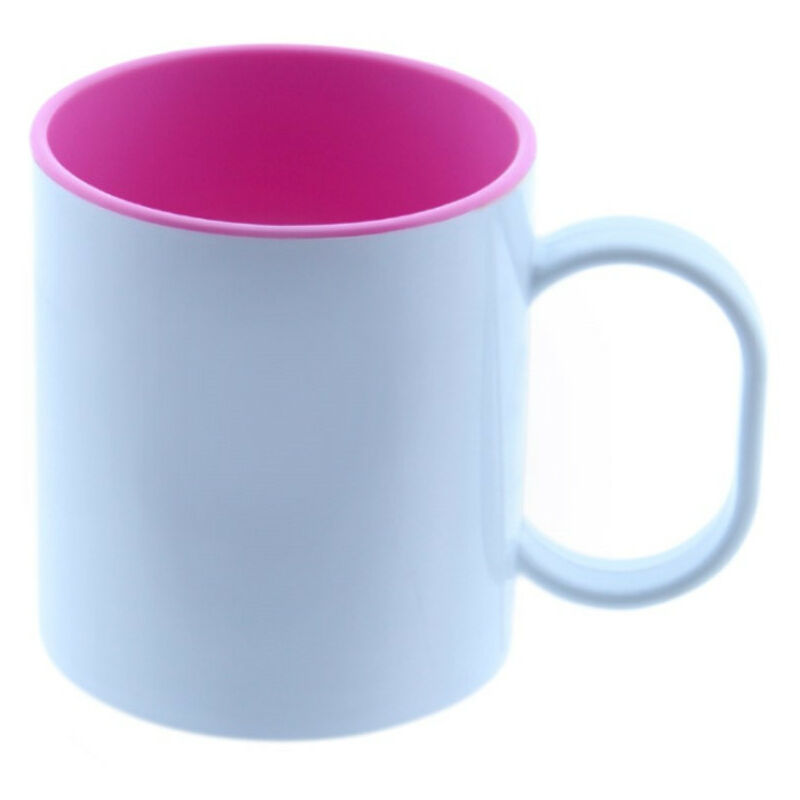 

TAZA PLÁSTICO CON INTERIOR DE COLOR PARA SUBLIMACIÓN Rosa