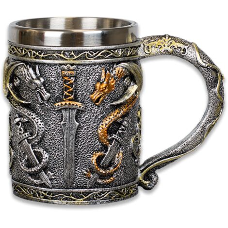 Taza Resina "dragon´s Sword"