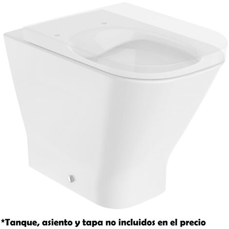 Taza Rimless adosada a pared con salida dual para inodoro SQUARE THE GAP - ROCA