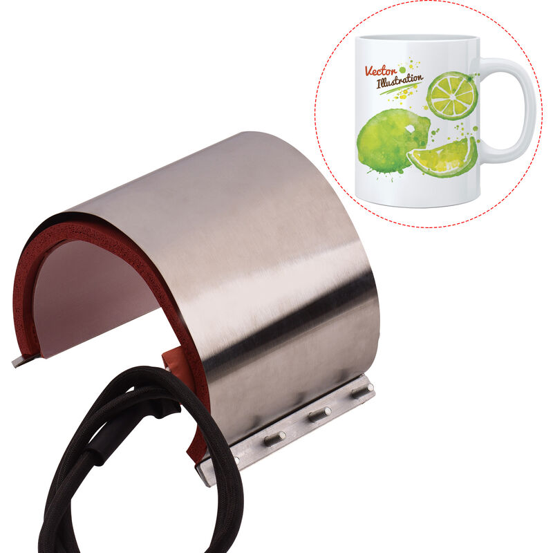 

Taza Taza Prensa Accesorio de transferencia de calor Gel de sílice 11 oz (12 * 23,5 cm) 110 V para sublimacion de transferencia de maquina de prensa