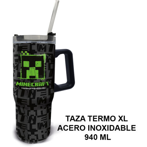 Taza termo XL de acero inoxidable de 940 ml de Minecraft