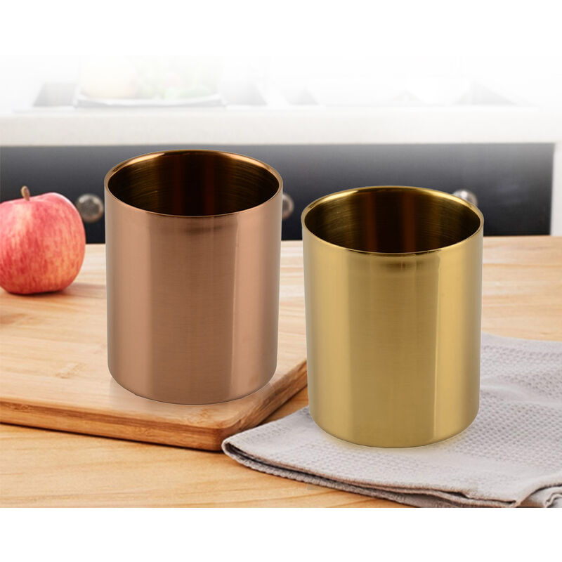 

Tazas de acero inoxidable, de 400 ml, oro rosa