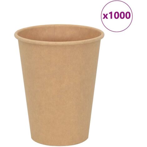 Tazas de café de papel 1000 uds 12oz 300ml marrón