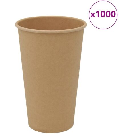 Tazas de café de papel 1000 uds 16oz 400ml marrón