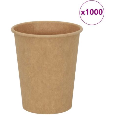 Tazas de café de papel 1000 uds 8oz 200ml marrón