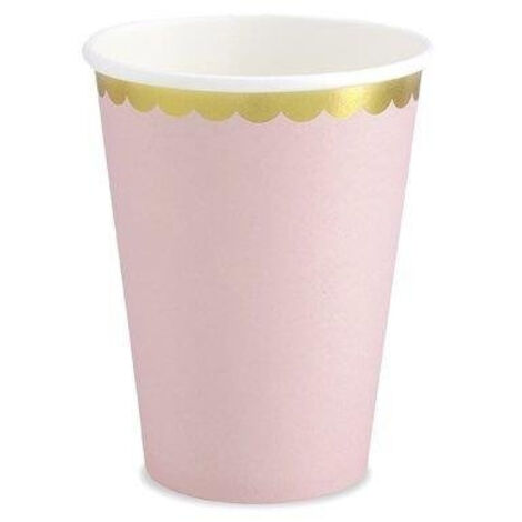 Tazas, rosa claro, 220ml (1 paquete / 6 uds.)