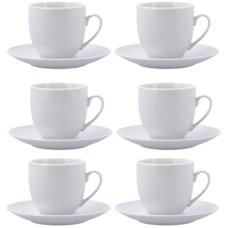 TAZAS TE 20 CL + PLATO PORCELANA NEW RENOVA SET 6