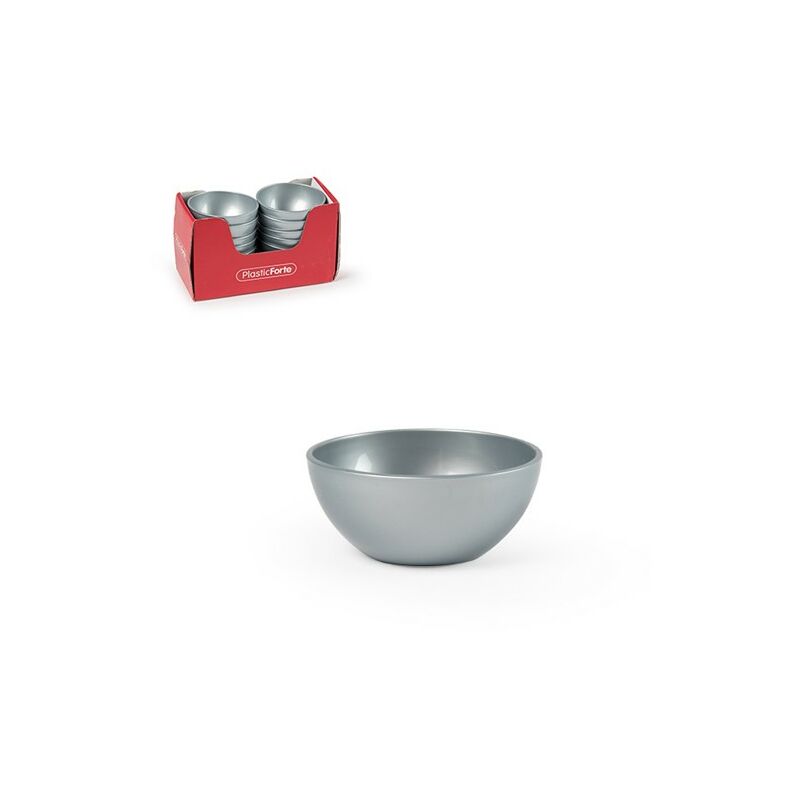 

Plasticforte - Tazon bol 9 cm 100 ml plata