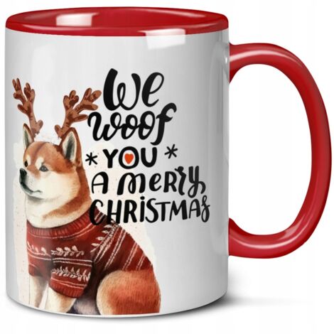 TAZZA DI NATALE CON CANE AKITA CANE AKITA PAPÀ MAMMA CANE PER UN APPASSIONATO DI AKITA
