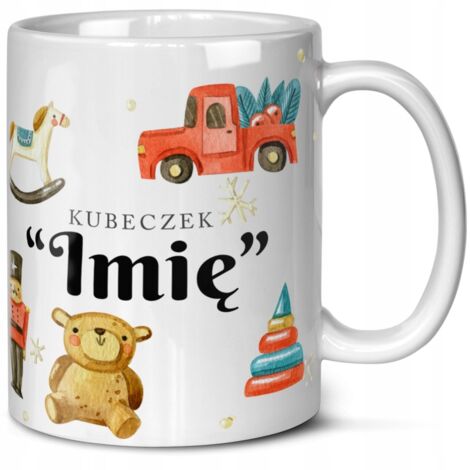 TAZZA DI NATALE CON IL NOME DI UN BAMBINO, REGALO DI NATALE, BABBO NATALE