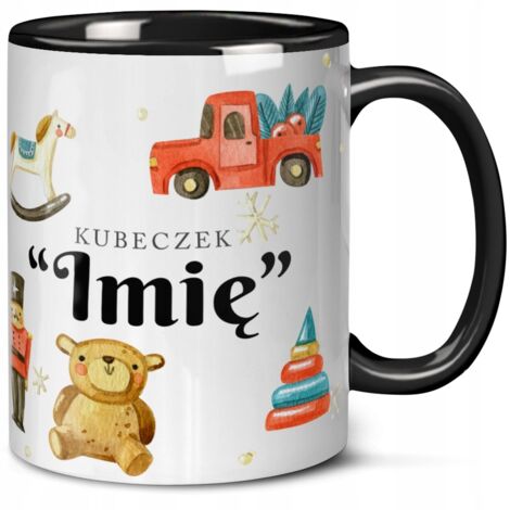 TAZZA DI NATALE CON NOME REGALI DI BABBO NATALE PER BAMBINI NATALE + NOME