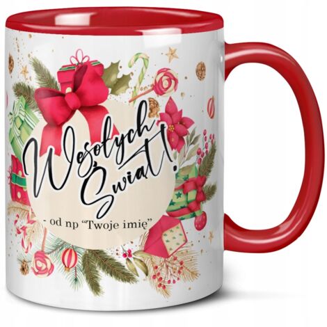 TAZZA DI NATALE CON NOME REGALI PER BABBO NATALE + NOME
