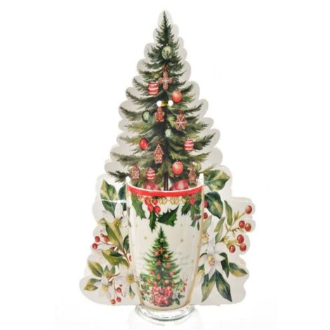 Tazza di natale decorativa in porcellana 350 ml per decorazione natalizia -Albero