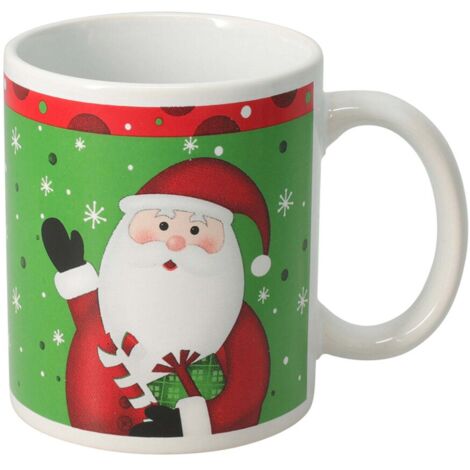 Tazza di Natale in ceramica per decorazioni natalizie per te e caffe da Ø 8 cm -Babbo Natale