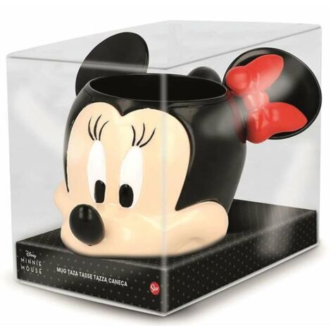 Tazza in Ceramica Minnie Mouse Forma 3D 360ml Marrone Chiaro
